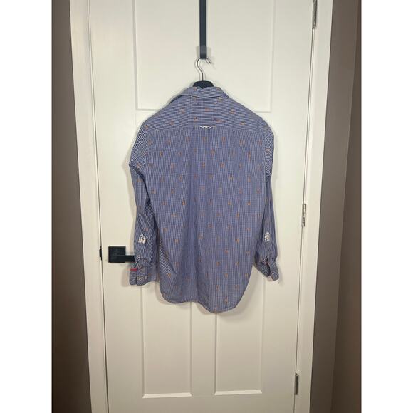 Robert Graham M Blue Check Guitar Print Button Front The Freshly Laundered Shirt - Picture 5 of 7